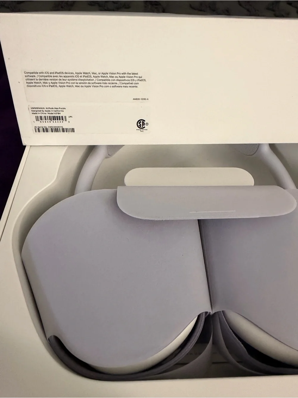 Apple AirPods Max Over-Ear Headphones - Lavender..NEVER USED!!